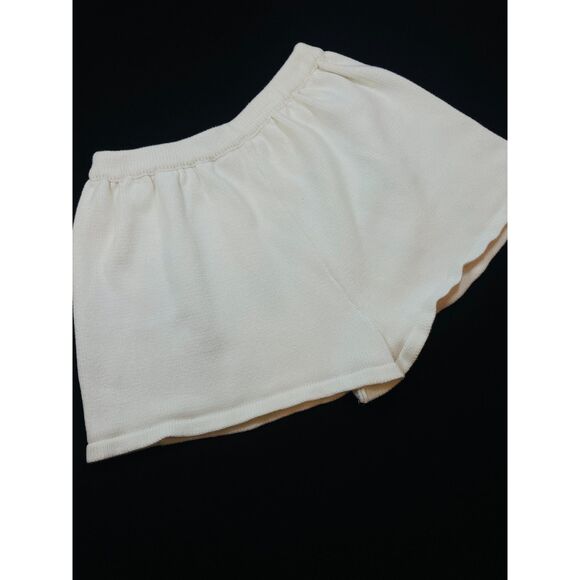 ~ MABLE S/M Sweater Shorts** White Knit Boho Soft Cozy Coastal Beachy Festival - Picture 10 of 11